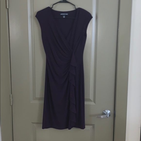 Dark purple American Living ruffle dress - Picture 2 of 5